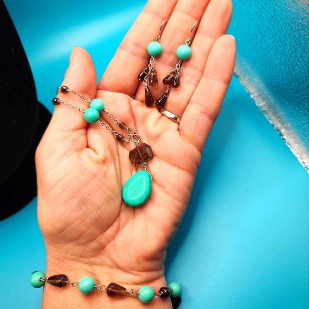 TWENTYFIRST Collection Bundle - Sterling Silver Semi Precious Turquoise …